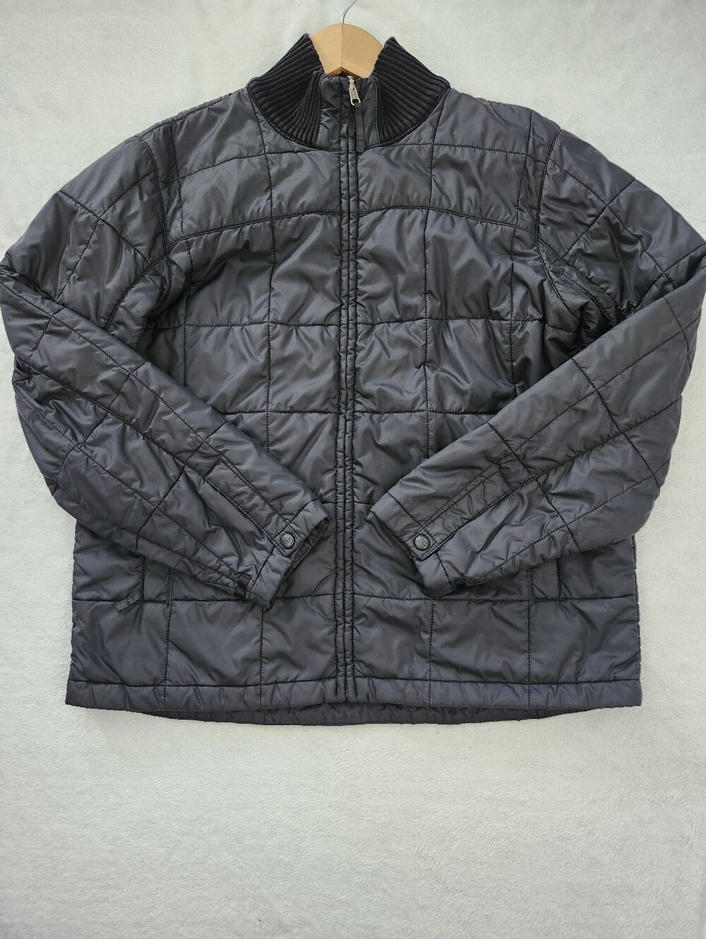 L.L.Bean Men's Black Quilted Lightweight Puffer Bomber Jacket Large | Gorpcore